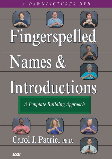 Fingerspelled Names & Introductions: A Template Building Approach