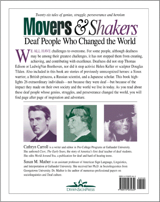 Movers & Shakers: Deaf People Who Changed the World (Student Bilingual Workbook)